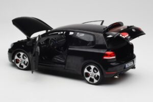 Volkswagen Golf GTI Mk6 Juodas Norev 1:18 188502 Metalas - nuotrauka 5 iš 8