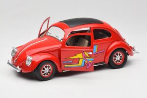 Volkswagen Vabalas Raudonas Solido 1:18 8306 Metalas - nuotrauka 2 iš 8