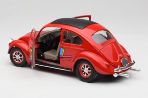 Volkswagen Vabalas Raudonas Solido 1:18 8306 Metalas - nuotrauka 5 iš 8