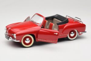 Volkswagen Karmann Ghia Kabrioletas Raudonas Solido 1:18 8058 Metalas - nuotrauka 2 iš 8