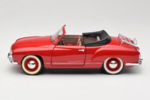 Volkswagen Karmann Ghia Kabrioletas Raudonas Solido 1:18 8058 Metalas - nuotrauka 4 iš 8