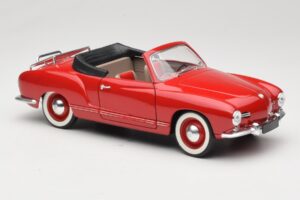 Volkswagen Karmann Ghia Kabrioletas Raudonas Solido 1:18 8058 Metalas - nuotrauka 6 iš 8