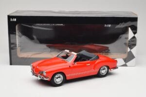 Volkswagen Karmann Ghia Kabrioletas Raudonas Minichamps 1:18 155054030 Metalas - nuotrauka 6 iš 6