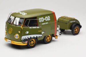 Volkswagen Kool Kombi Army Fighter Green Solido 1:18 S1810901 Metalas - nuotrauka 2 iš 8
