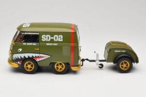 Volkswagen Kool Kombi Army Fighter Green Solido 1:18 S1810901 Metalas - nuotrauka 4 iš 8