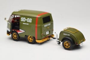 Volkswagen Kool Kombi Army Fighter Green Solido 1:18 S1810901 Metalas - nuotrauka 5 iš 8