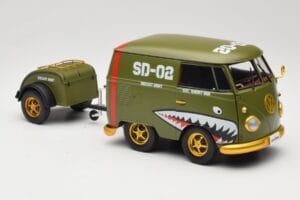 Volkswagen Kool Kombi Army Fighter Green Solido 1:18 S1810901 Metalas - nuotrauka 6 iš 8