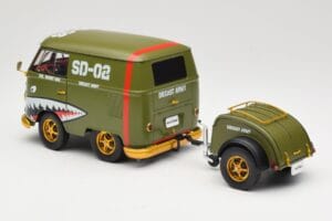 Volkswagen Kool Kombi Army Fighter Green Solido 1:18 S1810901 Metalas - nuotrauka 7 iš 8