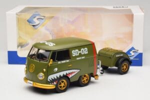 Volkswagen Kool Kombi Army Fighter Green Solido 1:18 S1810901 Metalas - nuotrauka 8 iš 8