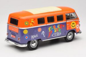 Volkswagen Microbus T1 Flower Power Road Signature 1:18 92329 Metalas - nuotrauka 3 iš 8
