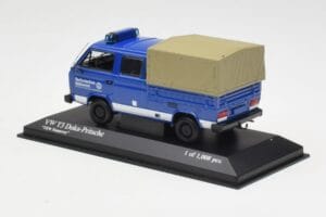 Volkswagen T3 Double Cab Flatbed THW Hannover Minichamps 1:43 400055290 Metalas - nuotrauka 3 iš 4