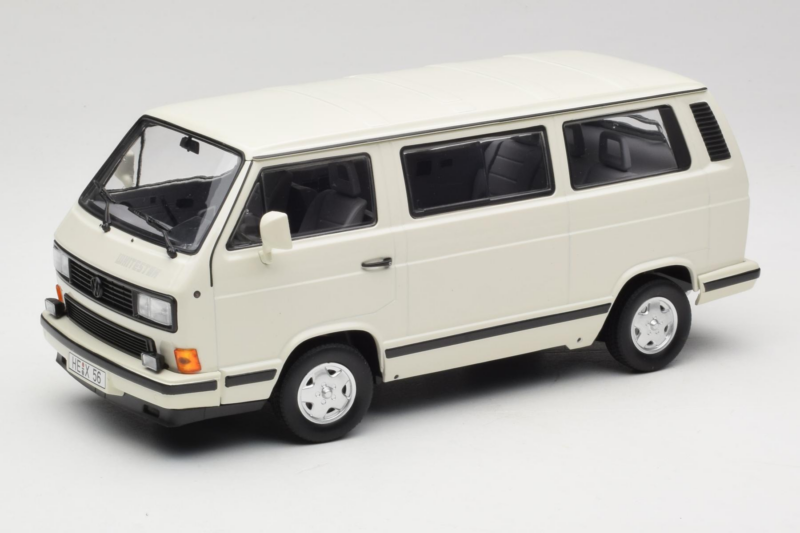 Volkswagen T3 Whitestar Baltas Norev 1:18 188541 Metalas