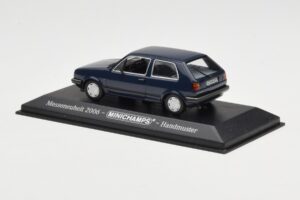 Volkswagen Golf Mk2 Mėlynas Parodos Pavyzdys Minichamps 1:43 GOLFHANDMUSTER Metalas - nuotrauka 3 iš 4