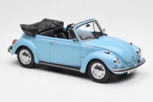 Volkswagen Beetle 1303 Kabrioletas Šviesiai Mėlynas Norev 1:18 188531 Metalas - nuotrauka 4 iš 6