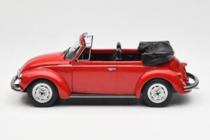 Volkswagen Beetle 1303 Kabrioletas Raudonas Norev 1:18 188529 Metalas - nuotrauka 3 iš 6