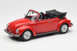 Volkswagen Beetle 1303 Kabrioletas Raudonas Norev 1:18 188529 Metalas