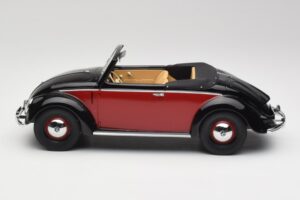Volkswagen Beetle Hebmuller Kabrioletas Juodas & Raudonas Minichamps 1:18 107054230 Derva - nuotrauka 3 iš 6