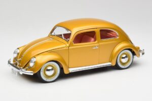 Volkswagen Beetle Auksinis Bburago 1:18 3361 Metalas