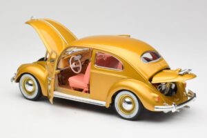 Volkswagen Beetle Auksinis Bburago 1:18 3361 Metalas - nuotrauka 5 iš 8