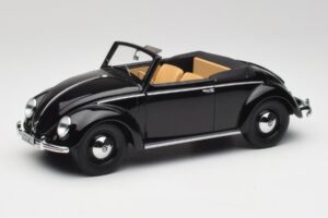 Volkswagen Beetle Type 1 Hebmuller Kabrioletas Juodas Minichamps 1:18 107054232 Metalas