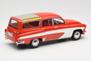 Wartburg 311 Camping Deluxe Raudonas Baltas BoS Models 1:18 BOS037 Derva - nuotrauka 2 iš 6