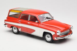 Wartburg 311 Camping Deluxe Raudonas Baltas BoS Models 1:18 BOS037 Derva - nuotrauka 4 iš 6