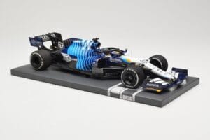 Williams Racing Mercedes FW43B #63 G. Russell Saudi Arabian GP 2021 Minichamps 1:18 117212263 Metalas - nuotrauka 4 iš 6