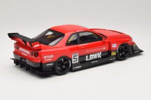Nissan Skyline ER34 LB Super Silhouette Active Red GT Spirit 1:18 GT570 Derva - nuotrauka 2 iš 6