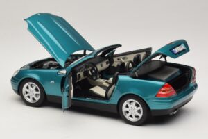 Mercedes SLK R170 Vivianite Green Norev 1:18 183021 Metalas - nuotrauka 7 iš 10