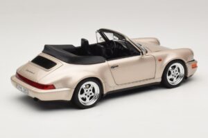 Porsche 911 964 Turbo Look Kabrioletas Zermatt Silver Norev 1:18 187140 Metalas - nuotrauka 3 iš 8