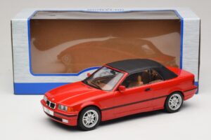 BMW 3 Series E36 Kabrioletas Raudonas MCG 1:18 MCG18317 Metalas - nuotrauka 7 iš 7