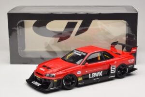 Nissan Skyline ER34 LB Super Silhouette Active Red GT Spirit 1:18 GT570 Derva - nuotrauka 6 iš 6