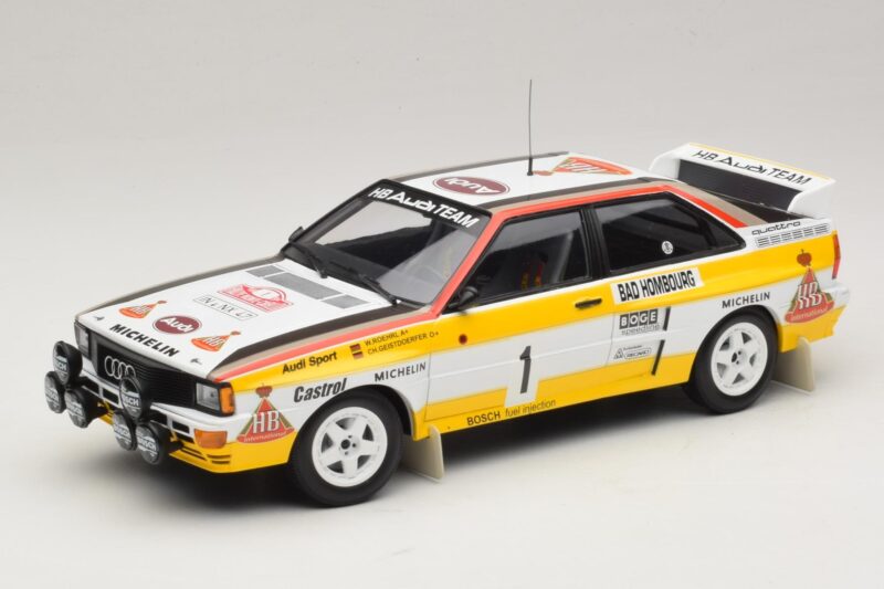 Audi Quattro #1 W. Rohrl / C. Geistdorfer Rally Monte Carlo Winner 1984 Minichamps 1:18 A5-5894 Metalas