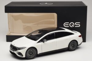 Mercedes EQS V297 Manufaktur Opalite White NZG 1:18 B66961049 Metalas - nuotrauka 8 iš 8