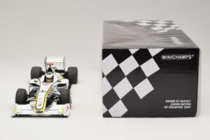 Brawn GP BGP001 #22 J. Button Singapore GP 2009 Minichamps 1:18 180090222 Derva - nuotrauka 6 iš 7