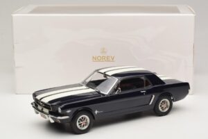 Ford Mustang Nightmist Blue Norev 1:18 182805 Metalas - nuotrauka 6 iš 6