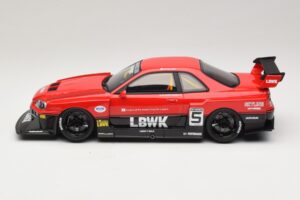 Nissan Skyline ER34 LB Super Silhouette Active Red GT Spirit 1:18 GT570 Derva - nuotrauka 3 iš 6