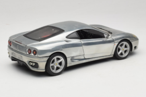 Ferrari 360 Modena Chromuotas Sidabrinis Hot Wheels 1:18 27774 Metalas - nuotrauka 3 iš 8