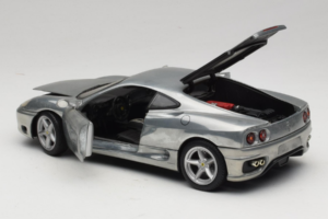 Ferrari 360 Modena Chromuotas Sidabrinis Hot Wheels 1:18 27774 Metalas - nuotrauka 5 iš 8