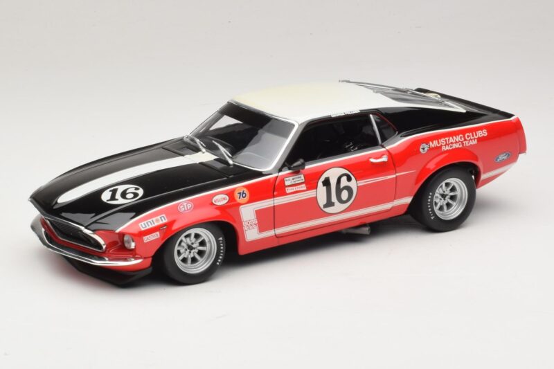 Ford Mustang Boss 302 #16 Bud Moore Engineering G. Follmer Trans-Am 1969 OEM 1:18 FORD006 Metalas