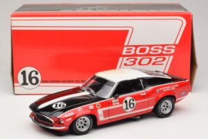 Ford Mustang Boss 302 #16 Bud Moore Engineering G. Follmer Trans-Am 1969 OEM 1:18 FORD006 Metalas - nuotrauka 8 iš 8