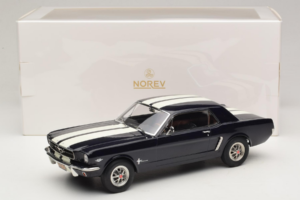 Ford Mustang Nightmist Blue Norev 1:18 182805 Metalas - nuotrauka 6 iš 6