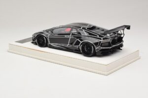 Lamborghini Aventador Liberty Walk TRON Blizgus Juodas JUC 1:18 J32-14 Derva - nuotrauka 5 iš 7