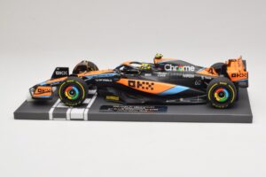 McLaren MCL60 #4 L. Norris 2nd Place Hungarian GP 2023 Minichamps 1:18 537233004 Derva - nuotrauka 3 iš 7