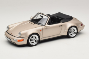 Porsche 911 964 Turbo Look Kabrioletas Zermatt Silver Norev 1:18 187140 Metalas