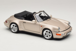 Porsche 911 964 Turbo Look Kabrioletas Zermatt Silver Norev 1:18 187140 Metalas - nuotrauka 6 iš 8