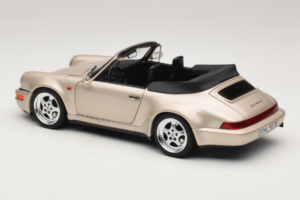 Porsche 911 964 Turbo Look Kabrioletas Zermatt Silver Norev 1:18 187140 Metalas - nuotrauka 7 iš 8