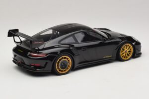 Porsche 911 992 GT3 RS Manthey Racing Juodas su Auksiniais Ratlankiais Minichamps 1:18 MR-911-GT3RS-1804 Metalas - nuotrauka 2 iš 6