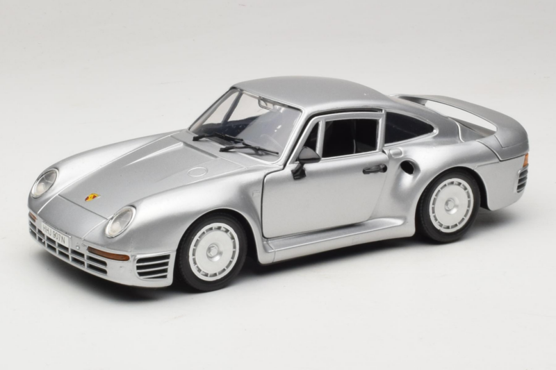Porsche 959 Sidabrinis Tonka 1:18 22213 Metalas