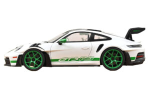 Porsche 911 992 GT3 RS Tribute to Carrera RS Baltas Python Green Norev 1:12 127535 Metalas - nuotrauka 3 iš 4